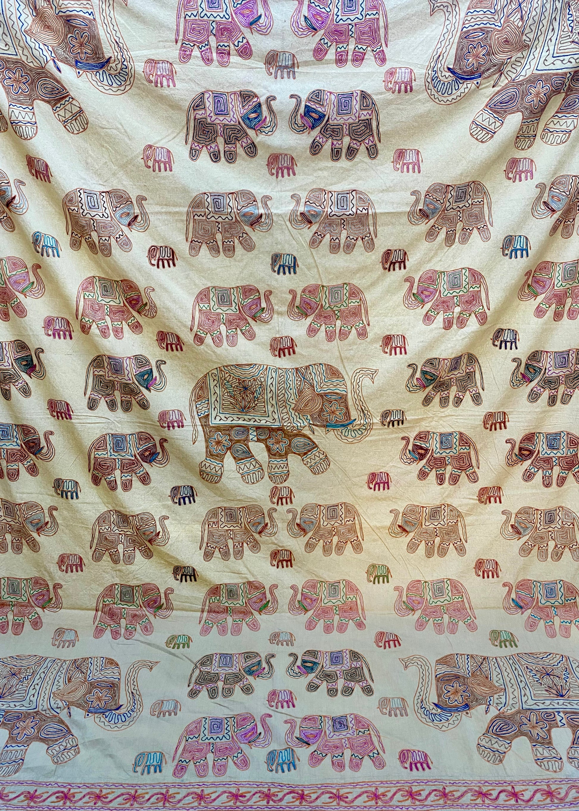 Sprei Tweepersoons - Katoen - 260x215 cm - Olifant - Tantuva Atelier