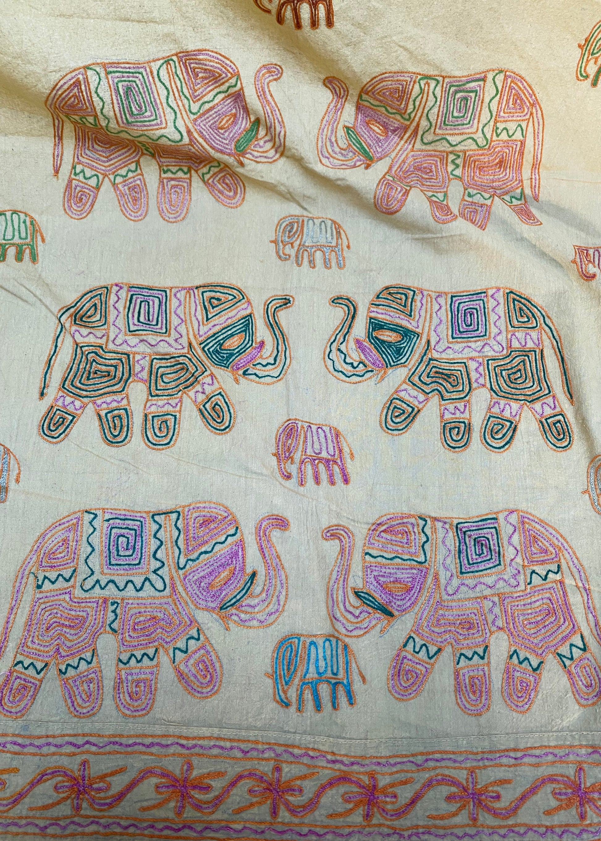 Sprei Tweepersoons - Katoen - 260x215 cm - Olifant - Tantuva Atelier