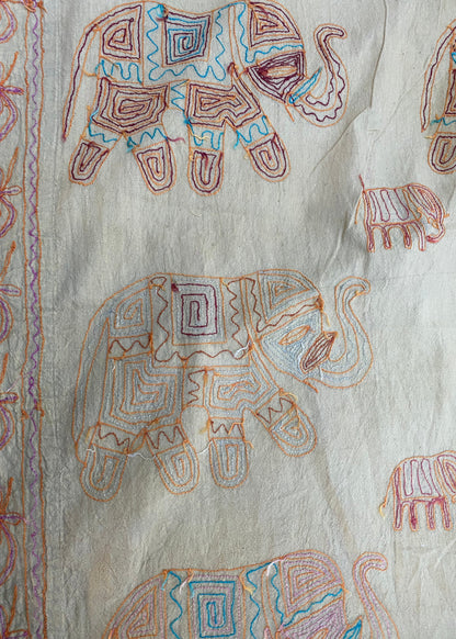 Sprei Tweepersoons - Katoen - 260x215 cm - Olifant - Tantuva Atelier