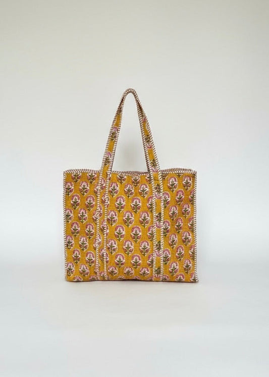Yellow Peony Tote Bag