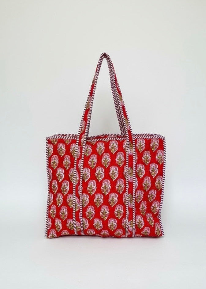 Red Peony Tote Bag