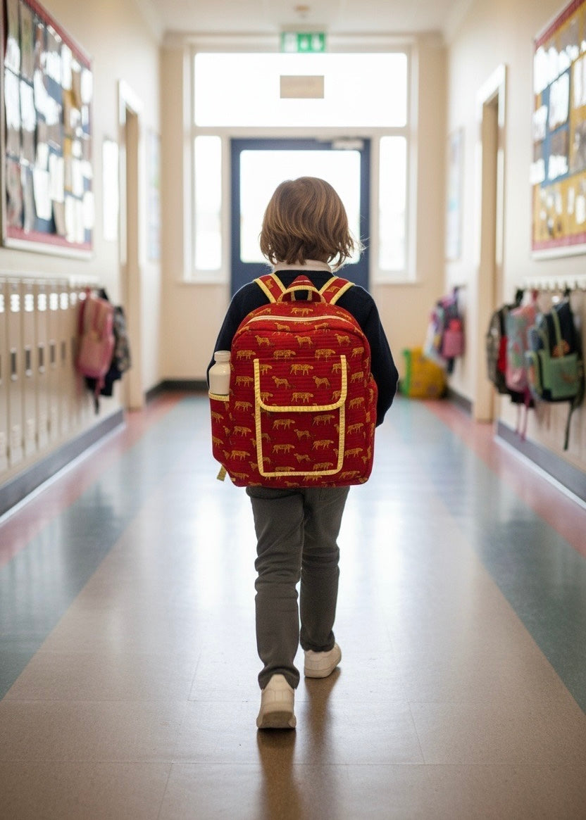 Stoere schooltas basisschool rode tijger