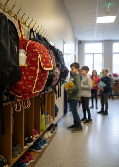 Stoere schooltas basisschool rode tijger