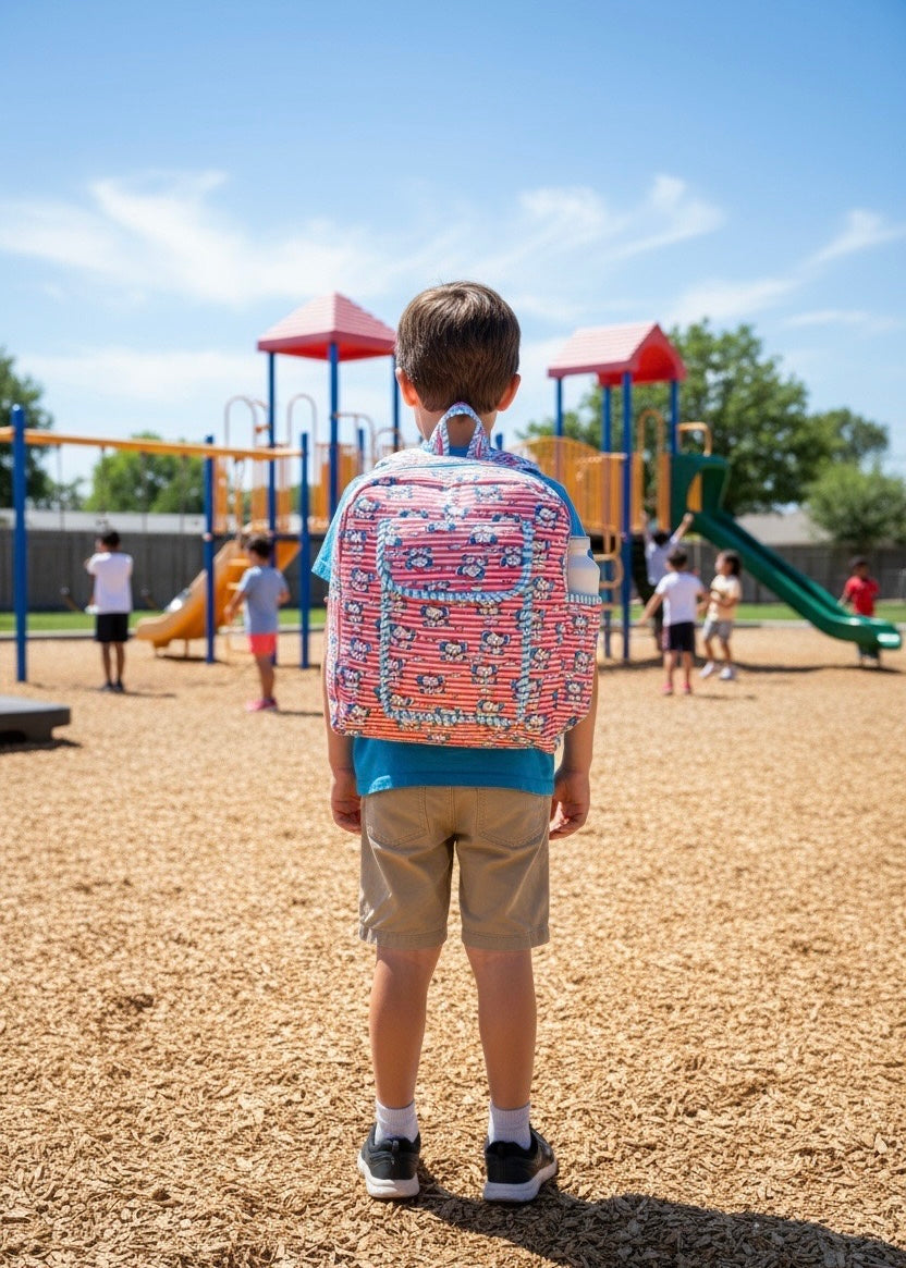 Schooltas basisschool roze olifant