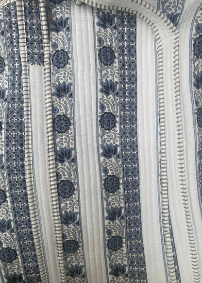 Tote bag indigo flower