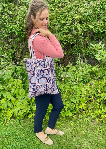 Laptoptas black floral