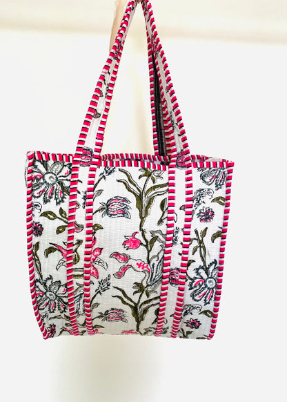 Handgemaakte handtas pink touch