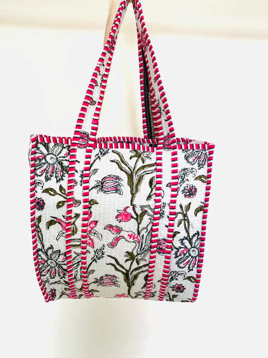 Handgemaakte handtas pink touch