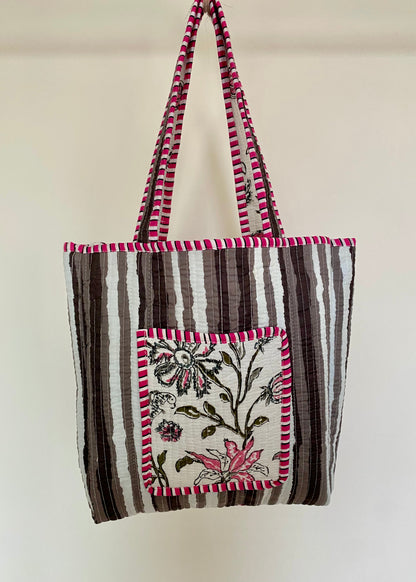 Handgemaakte handtas pink touch