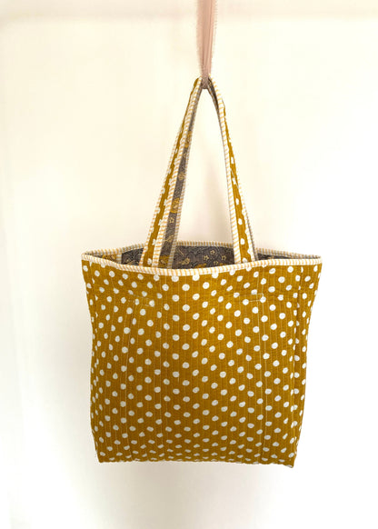 Handgemaakte handtas yellow flower