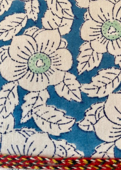 Note books, natural paper, block printed 