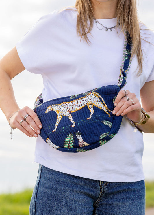 Crossbody Bag Blauw Jungle
