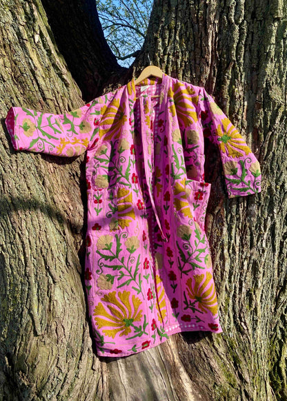 Katoenen Vest Lang - Pink Blush
