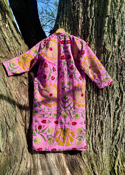 Katoenen Vest Lang - Pink Blush