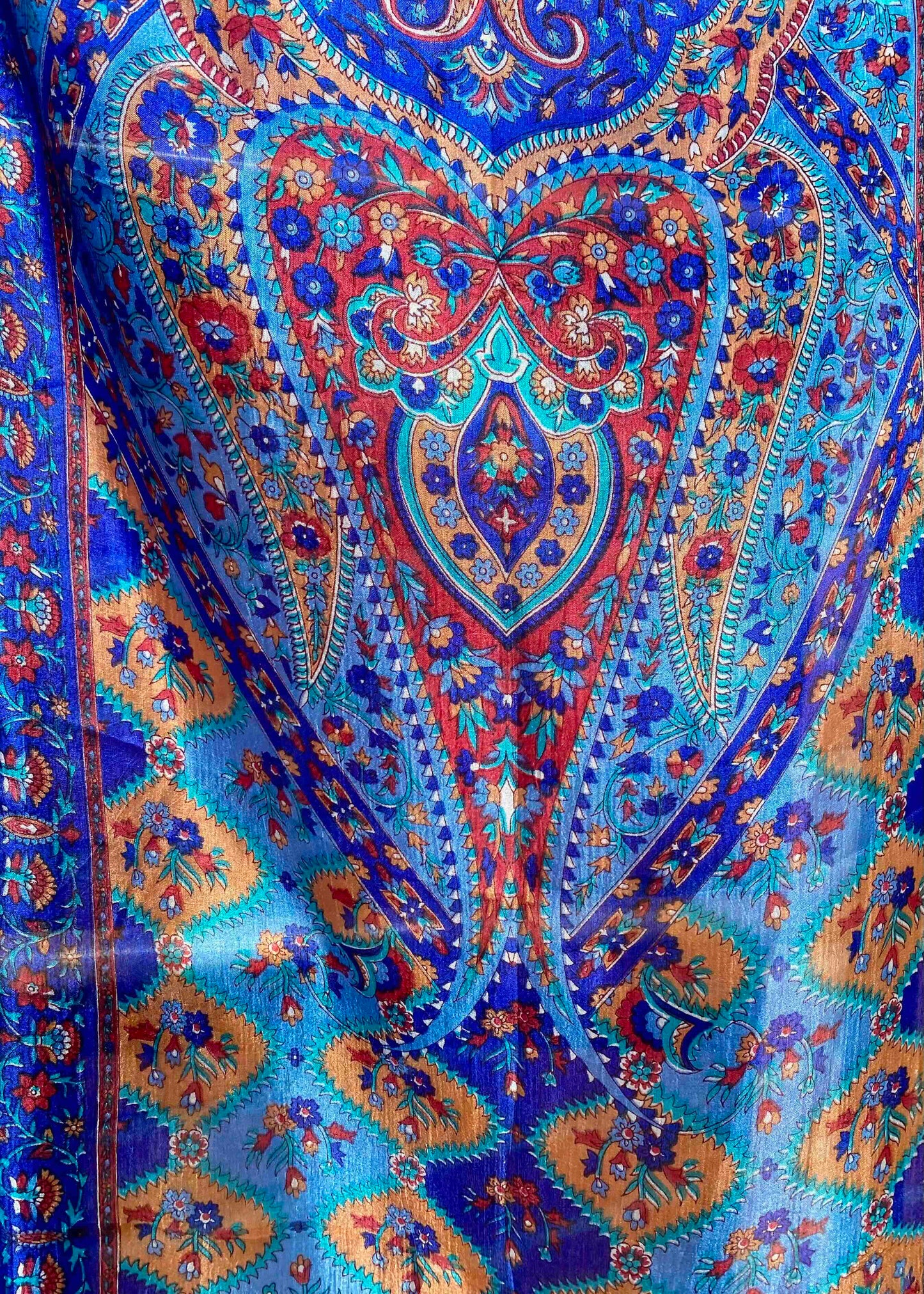 Zijden Sjaal Blauw