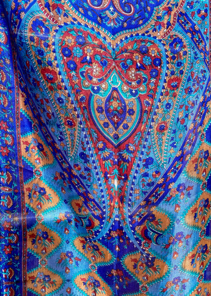 Zijden Sjaal Blauw