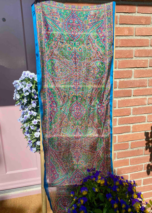Zijden Sjaal Blauw