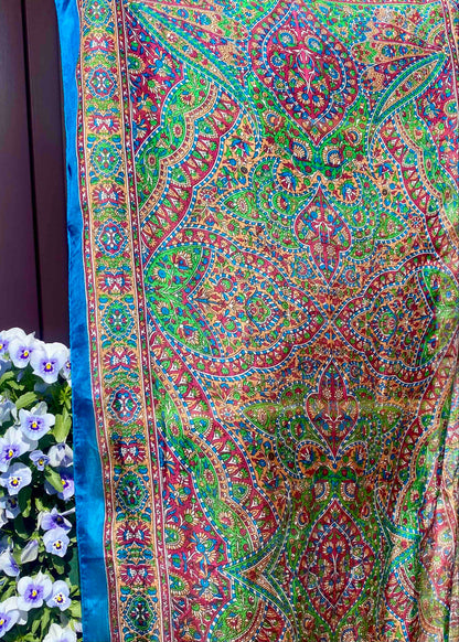 Zijden Sjaal Blauw