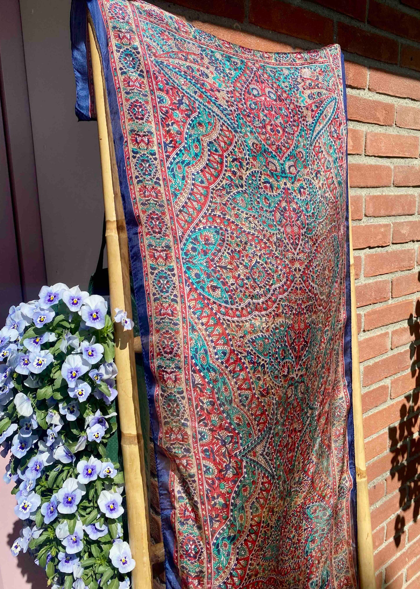 Zijden Sjaal Donkerblauw