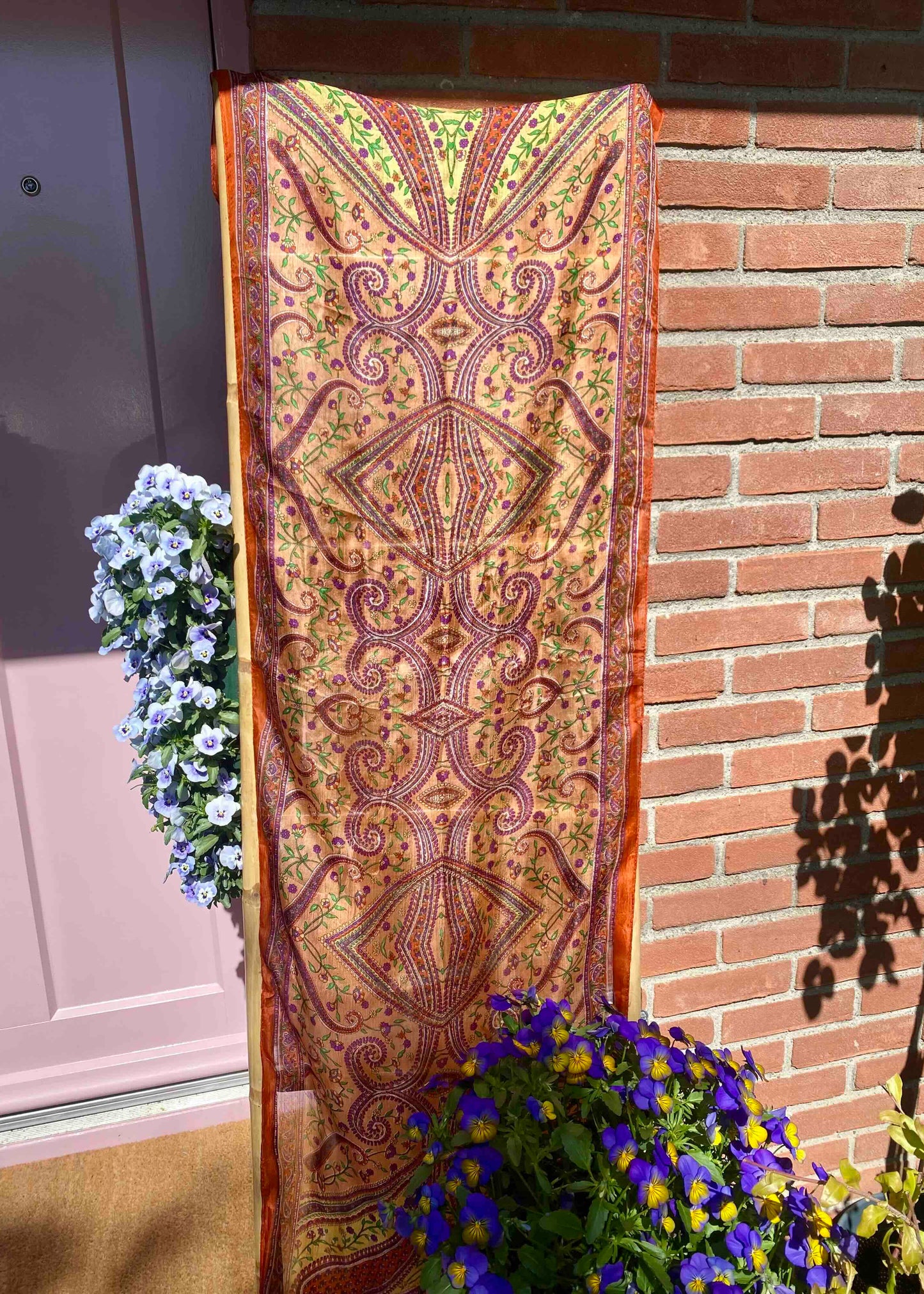 Zijden Sjaal Oranje
