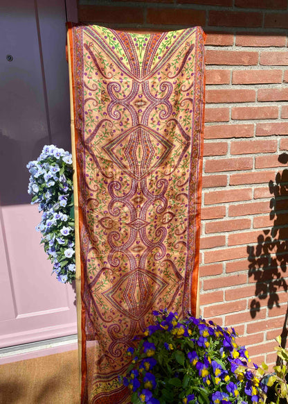 Zijden Sjaal Oranje